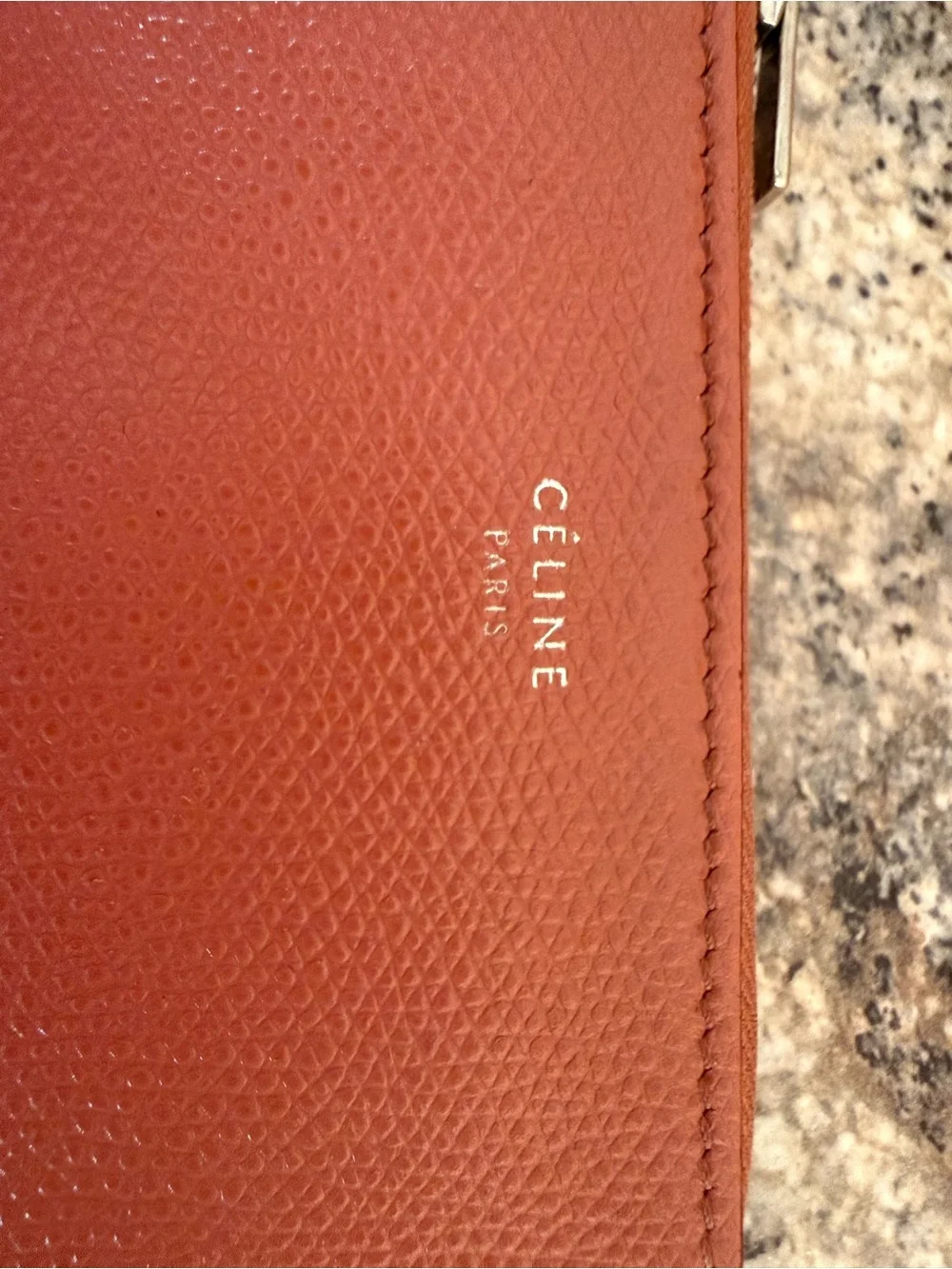 Celine Leather Zip Pouch